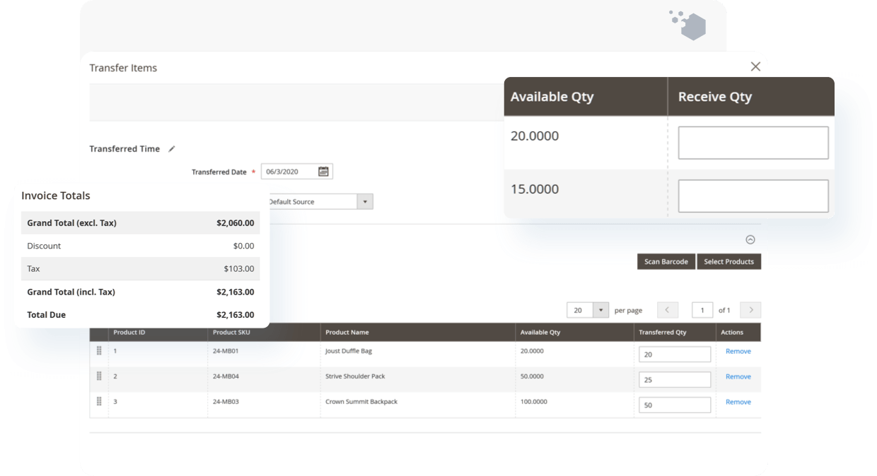 Receive Magento Purchase Order