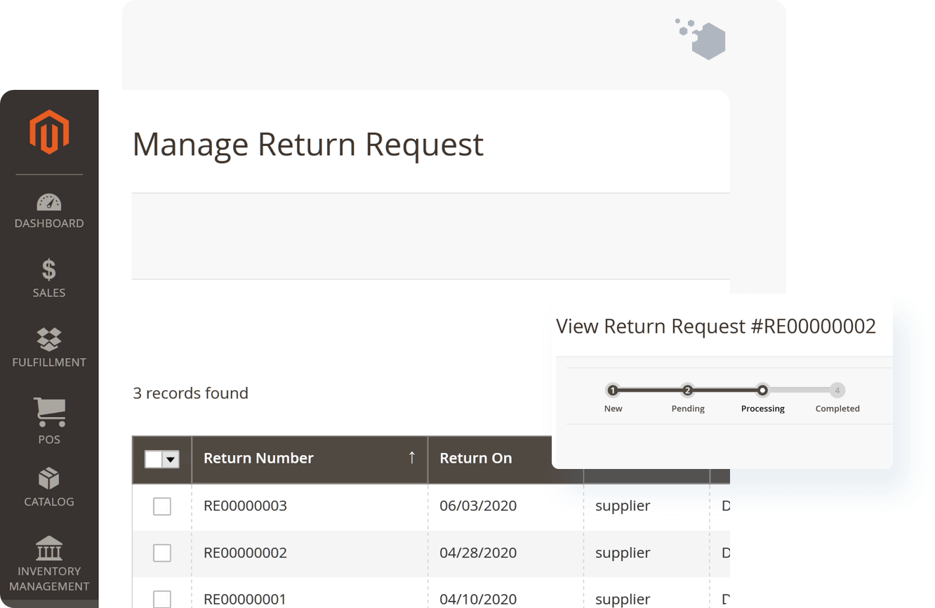 Return Magento Purchase Order with ease