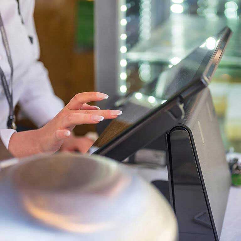 Typing on POS screen