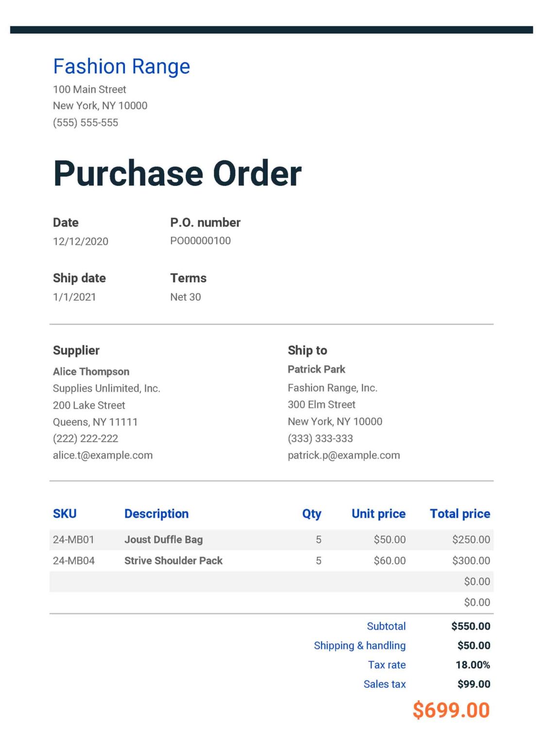 The number of purchases. Purchase order example. purchase order number. how to write purchase order.