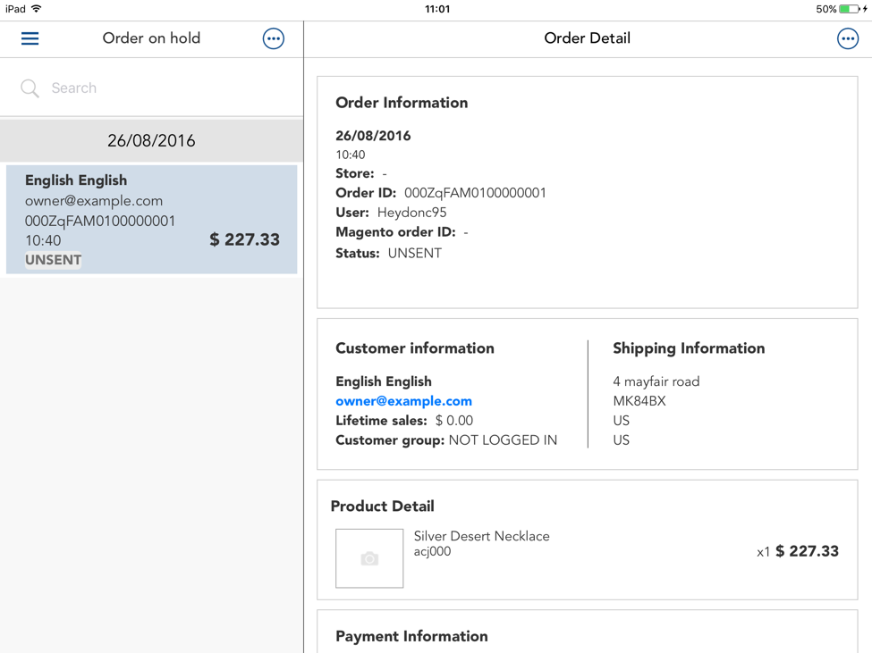 Ebizmarts POS lets you put order on hold.