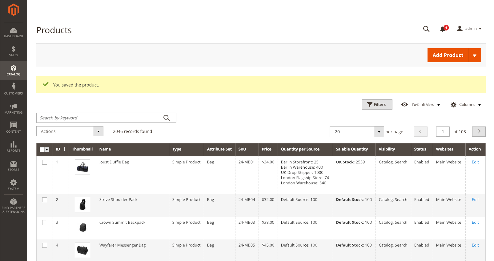 add new products in magento
