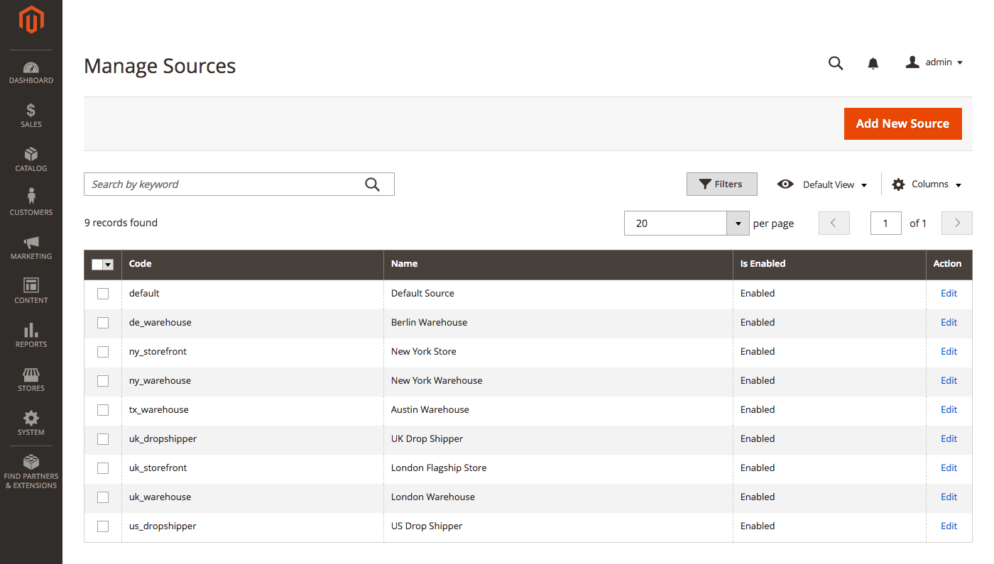 magento inverntory source