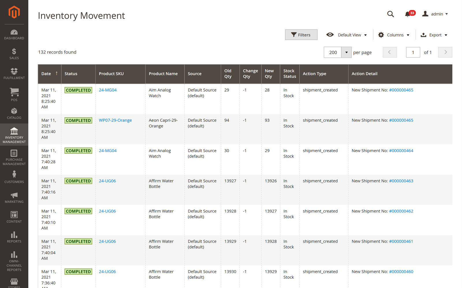 Magestore POS lets you track inventory movement.