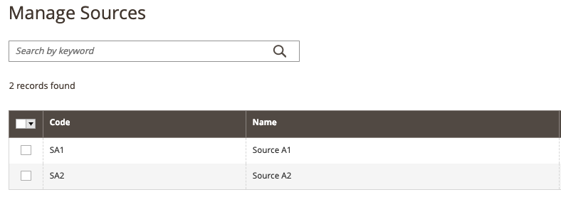 Magento sources