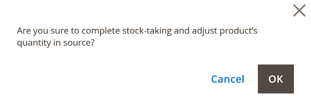 Confirm stocktake and stock adjustment