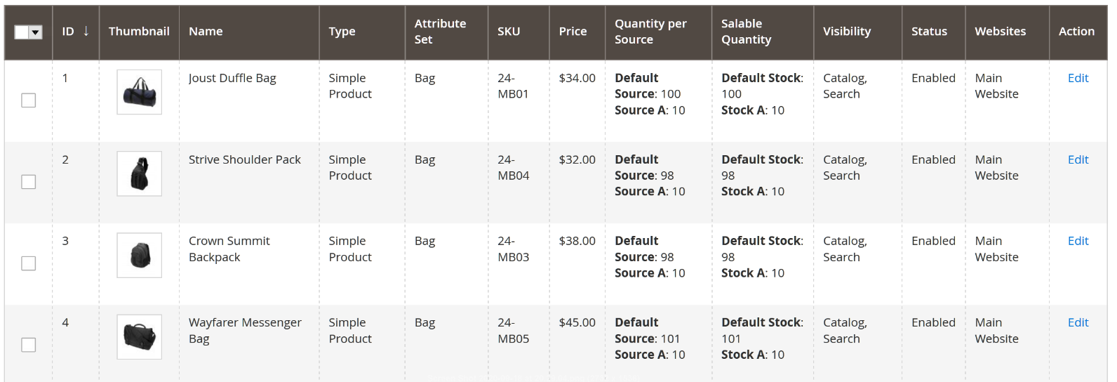 Quantity in source is adjusted automatically.