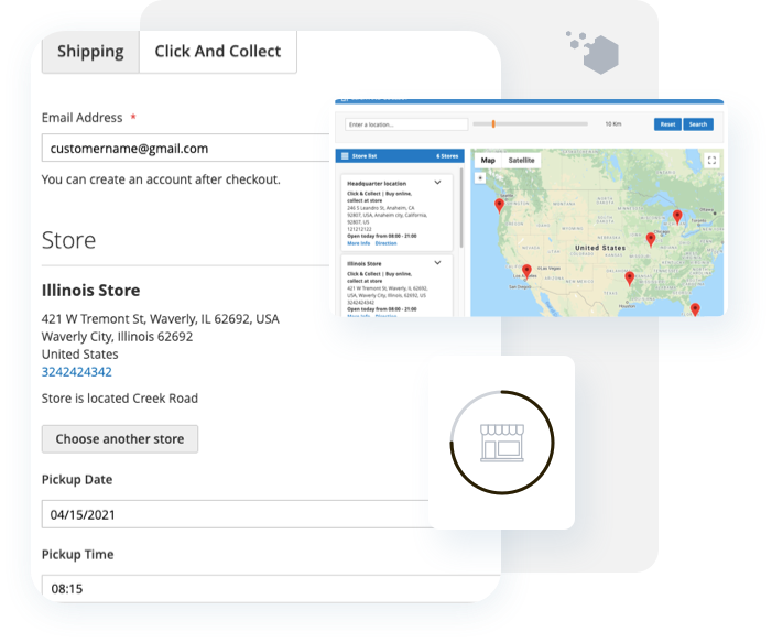 click and collect store location picking