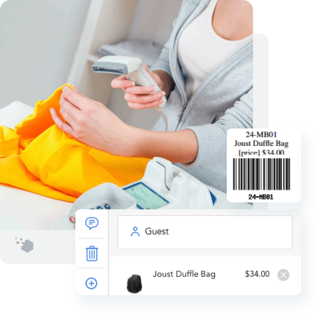 scan barcode to add items to cart