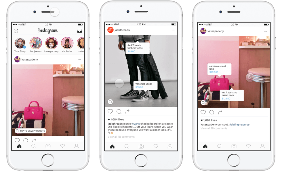 Shop directly from Instagram has also become a mobile commerce trend