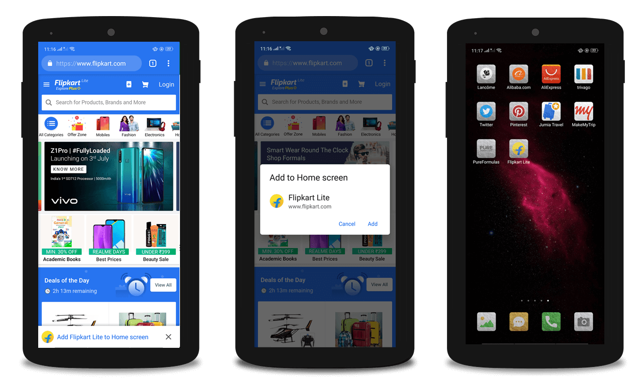 Flipkart PWA site