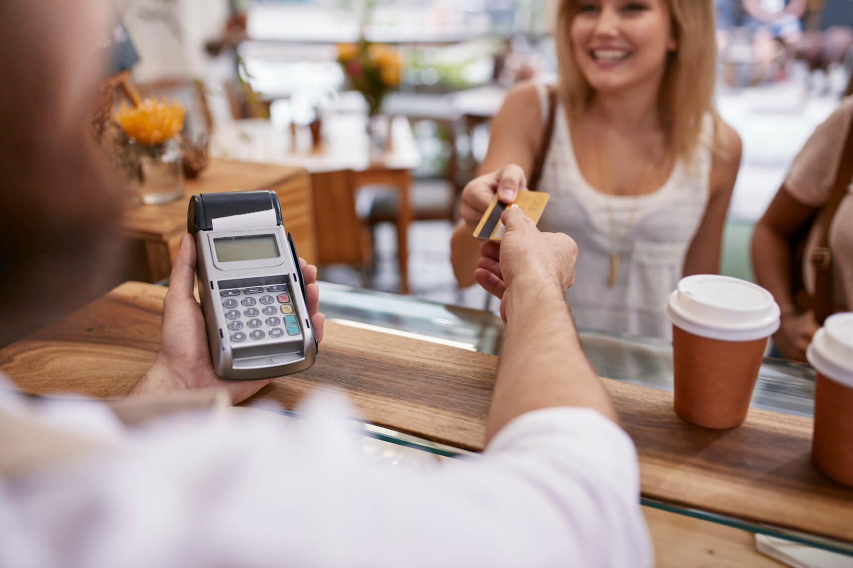 Credit card readers are the connection parts in the payment networks