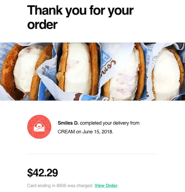 Send email to thank customers for their purchases