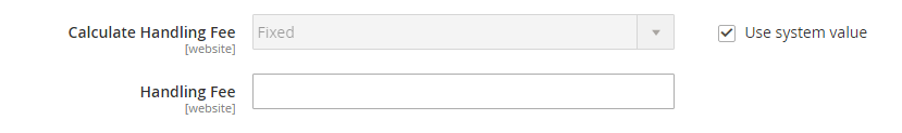 Set Handling Fee