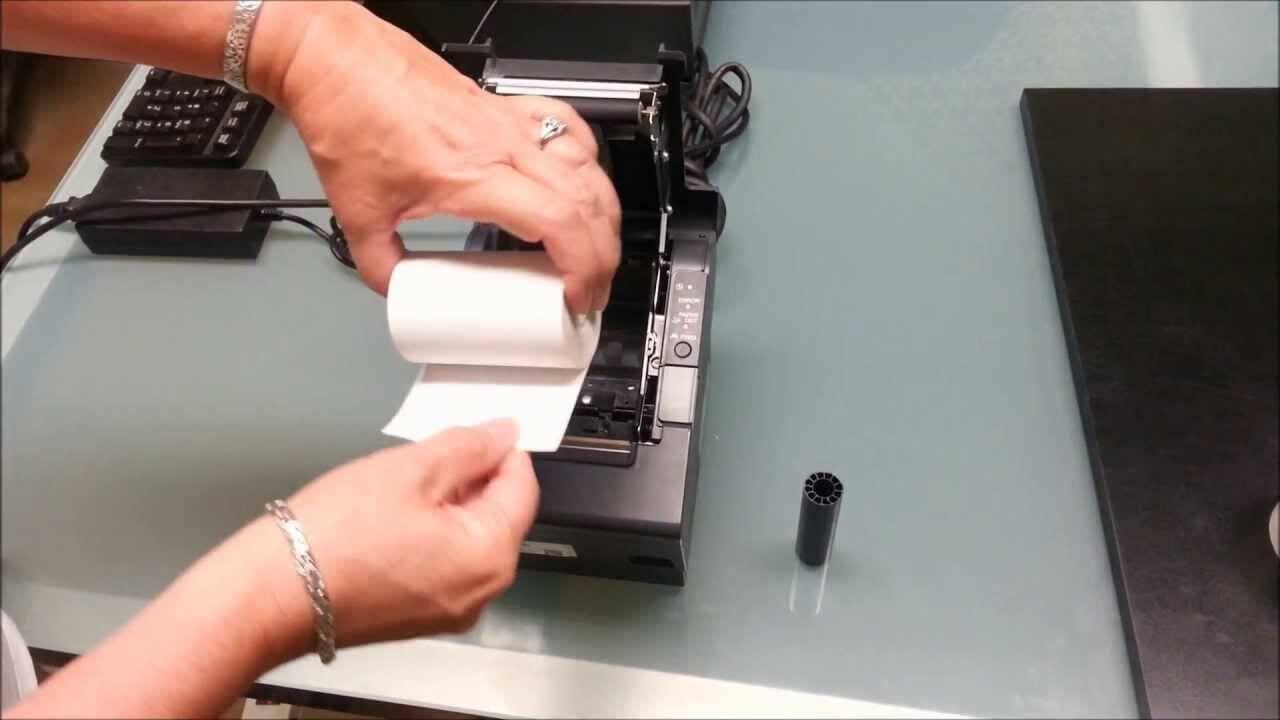 Install receipt paper rolls to your cash drawer