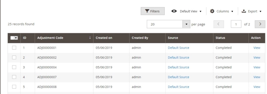 Magestore Adjust Stock feature for Magento 2.3 and 2.4 – view stock adjustment history