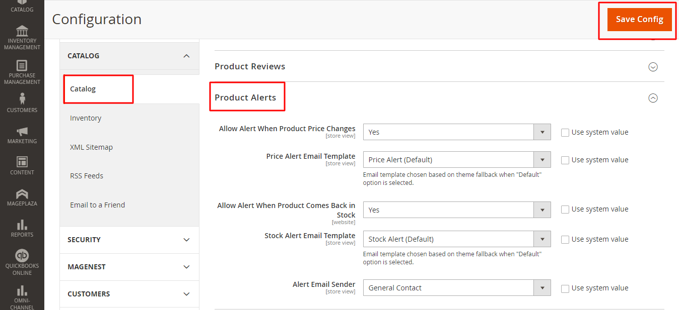How to set up Magento 2 Product Alerts