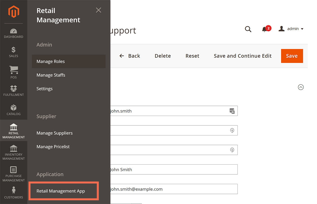 Magento inventory management app