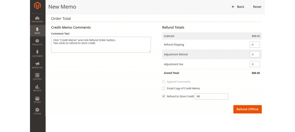 Refund for Magento 2