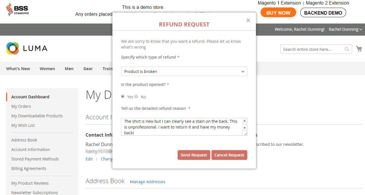 BSS Commerce Magento 2 Refund Extension