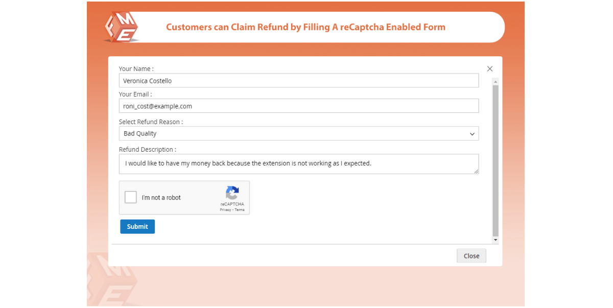 FME refund request extension for Magento 2