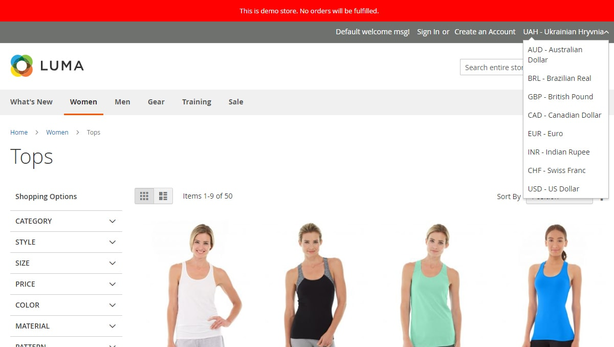currency switcher magento