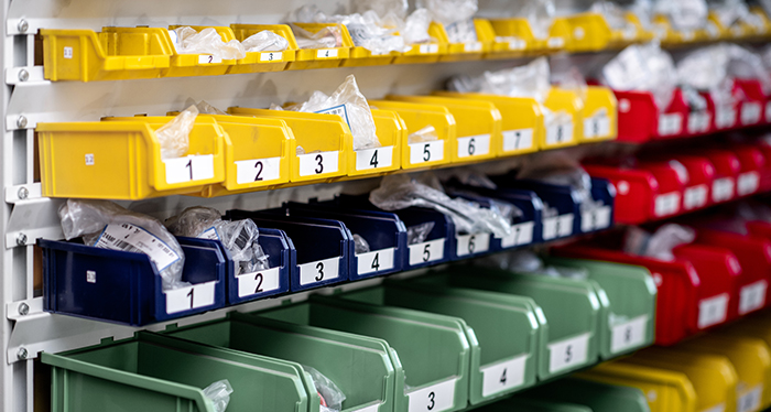 Warehouse bin for retail