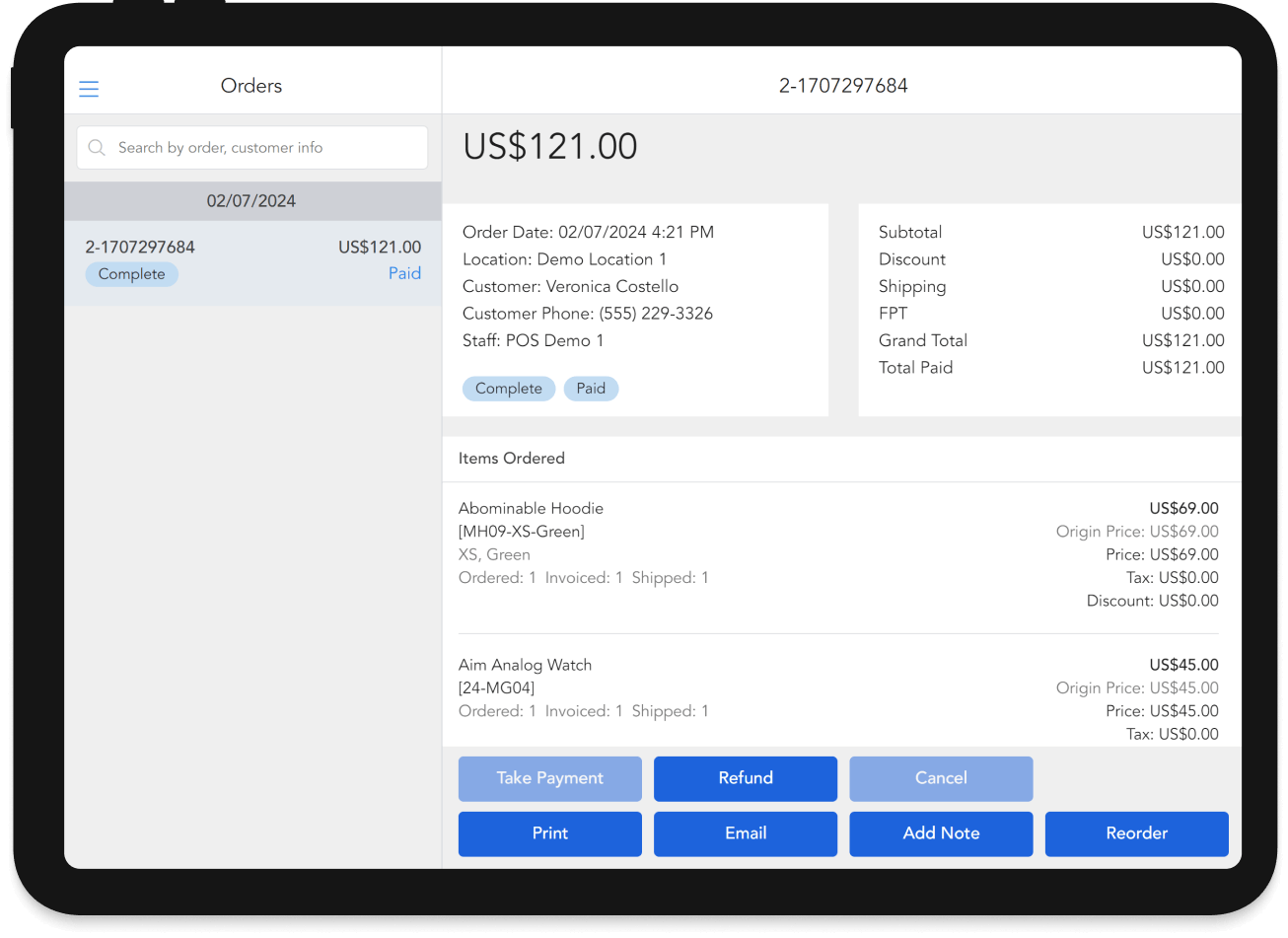 Magento POS Lite plan screenshot