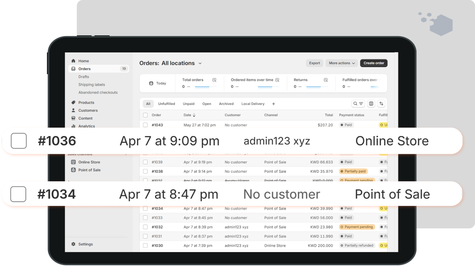 POS for clothing store - inventory for both online and offline orders