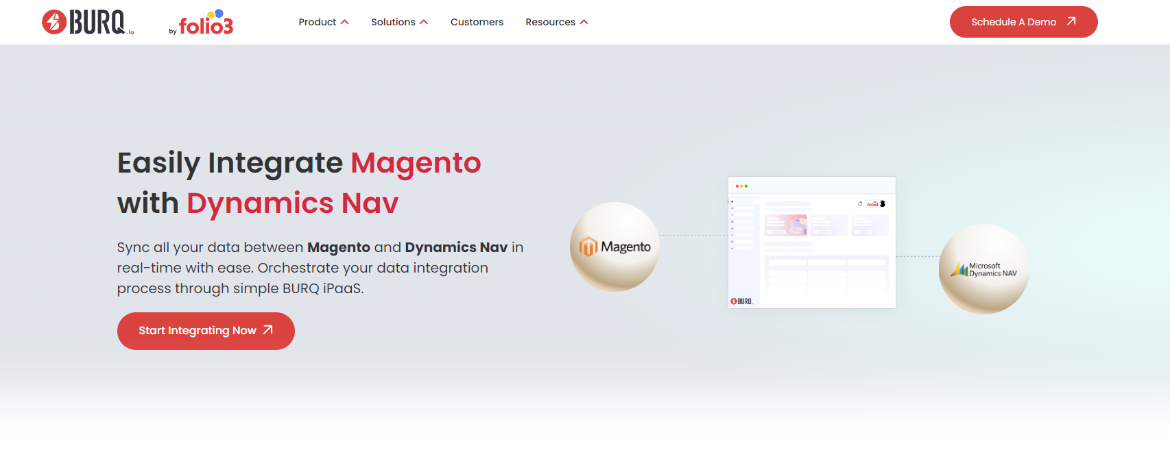 Burq.io’s iPaaS - Dynamics NAV Magento integration