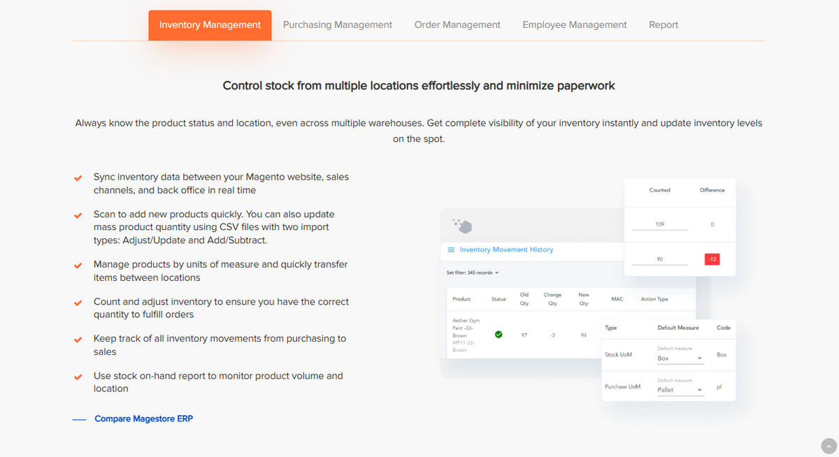 Megento-native ERP - Magestore ERP
