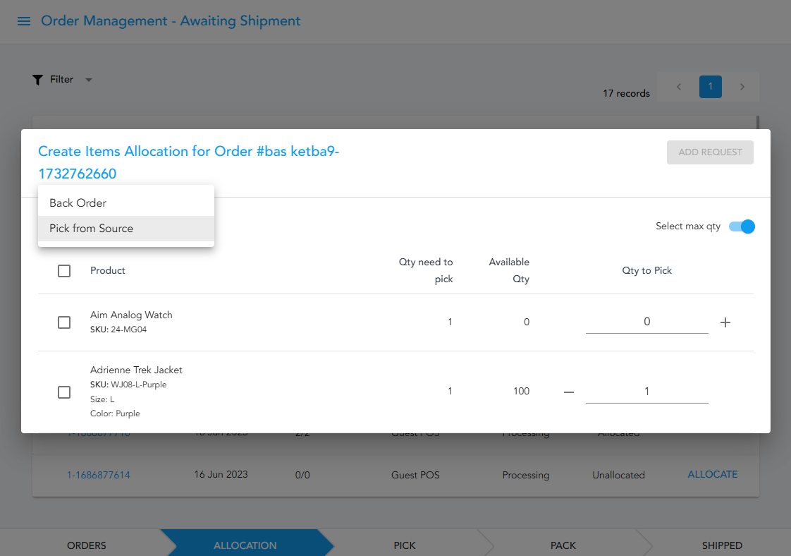 magento order fulfillment invenory allocation