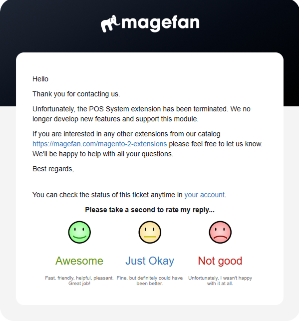 Magefan POS discontinued