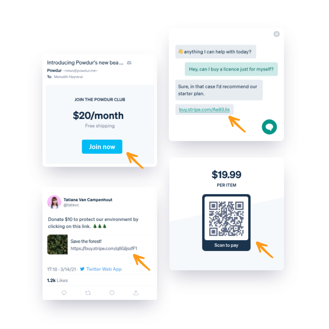 Forms of pay by link